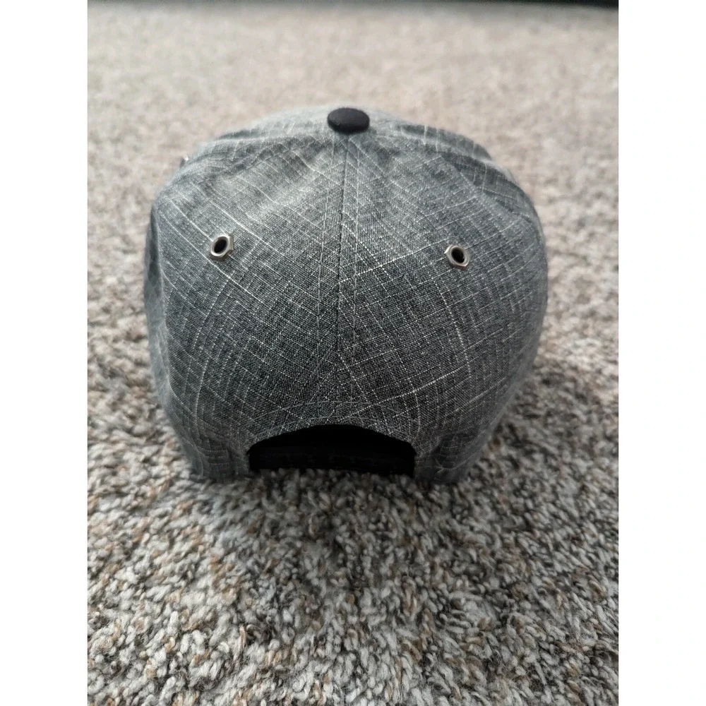 California Republic Gray/Black Snapback Hat Bear Logo Patch Adjustable Cap‎